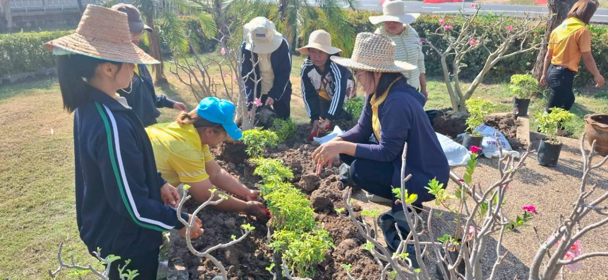 ปรับปรุงภูมิทัศน์  อบต.เมืองนาท